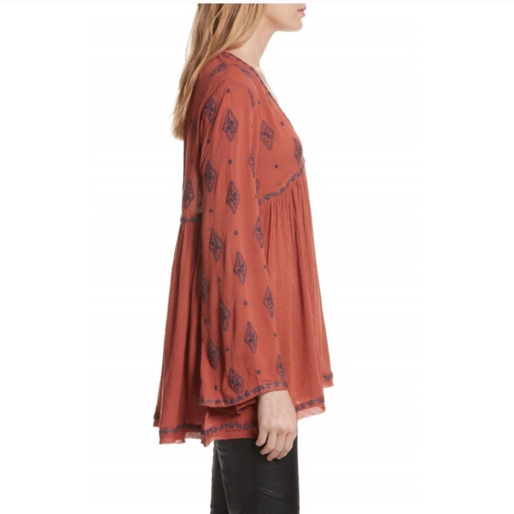 Free People Diamond Ember Print Blouse - Picture 3 of 8
